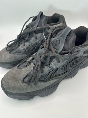 adidas Yeezy 500 Utility Black Men's Suede Mesh Athletic Sneakers size 11